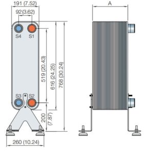 ALFA LAVAL, CB HEAT EXCHANGER, CB110AQ drawing