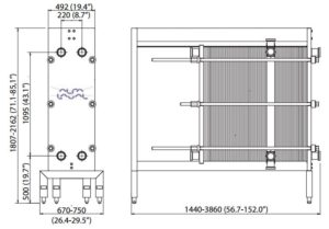 ALFA LAVAL, FrontLine HEAT EXCHANGERS, Front8 drawing