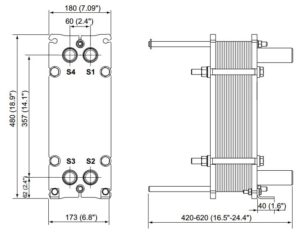 ALFA LAVAL, IndustrialLine HEAT EXCHANGER, M3 drawing