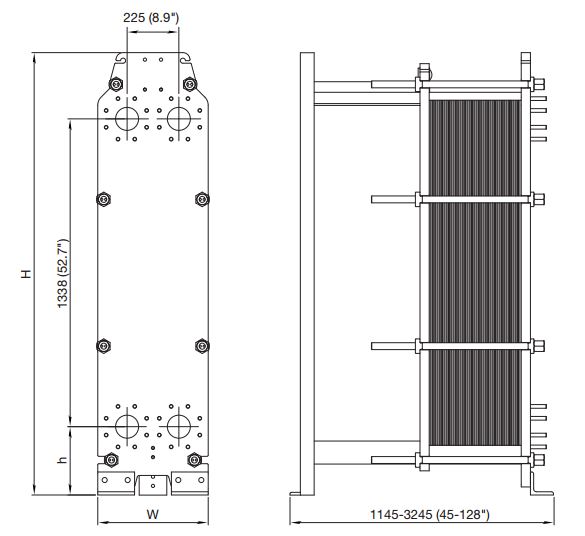 ALFA LAVAL, IndustrialLine HEAT EXCHANGER, TL10 drawing