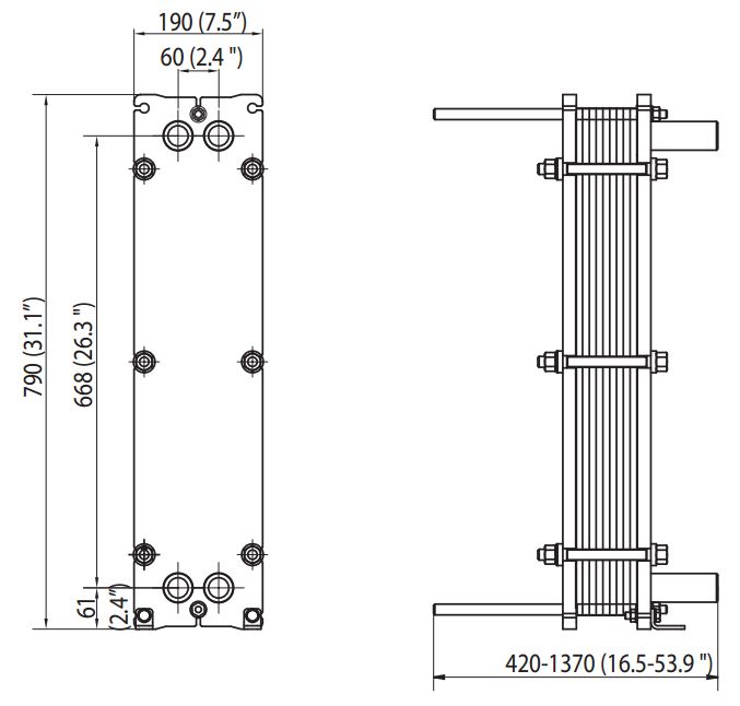 ALFA LAVAL, IndustrialLine HEAT EXCHANGER, TL3 drawing