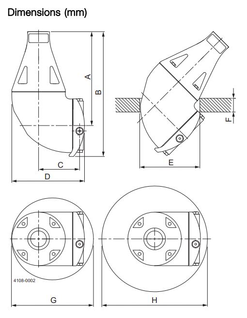 AL Rotary Jet Mixer - IM 10 dimensions